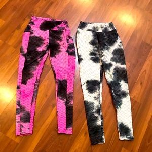 Stretchy “scrunch butt” tie-dye leggings (2)